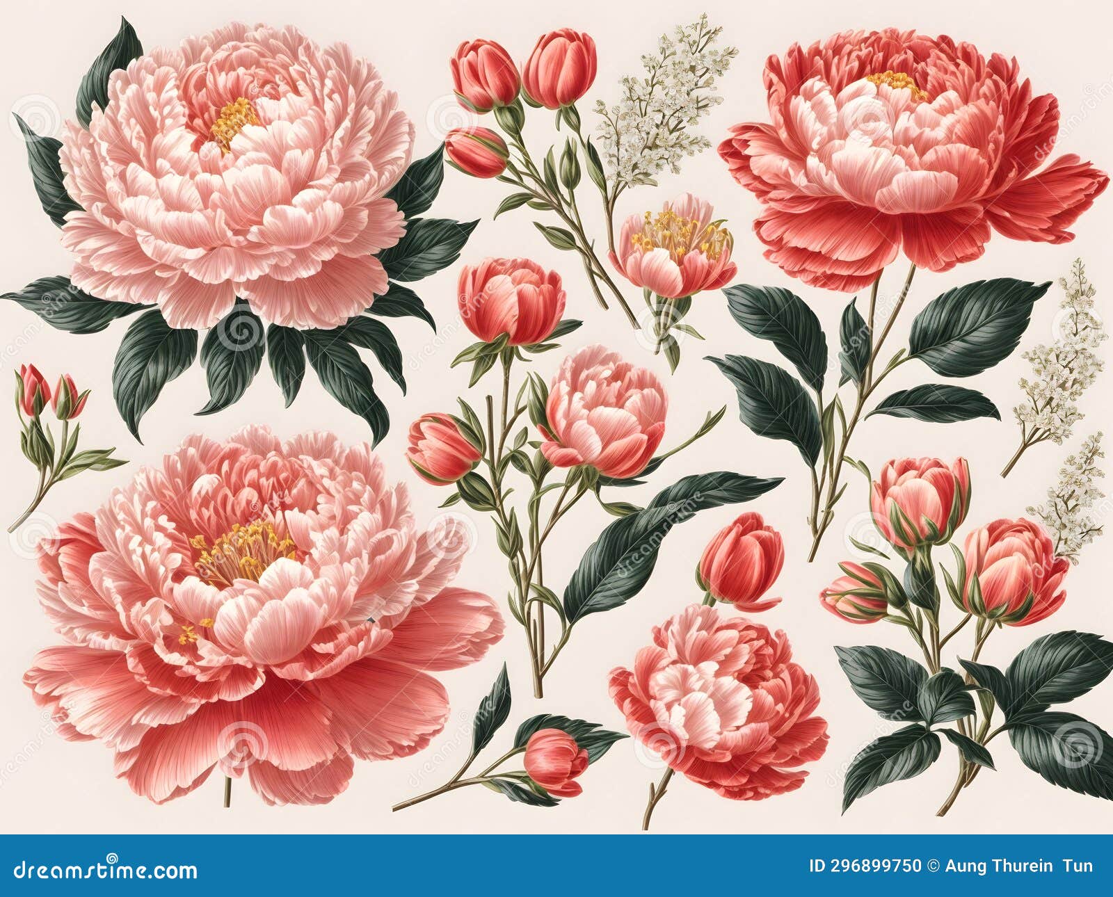 A Clip Art of Sets of Flowers Stock Photo Image of environment, flower 296899750