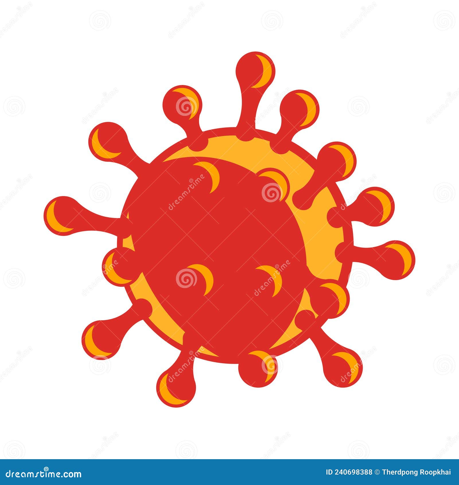 Clip Art of Virus with Cartoon Design Stock Vector - Illustration of ...