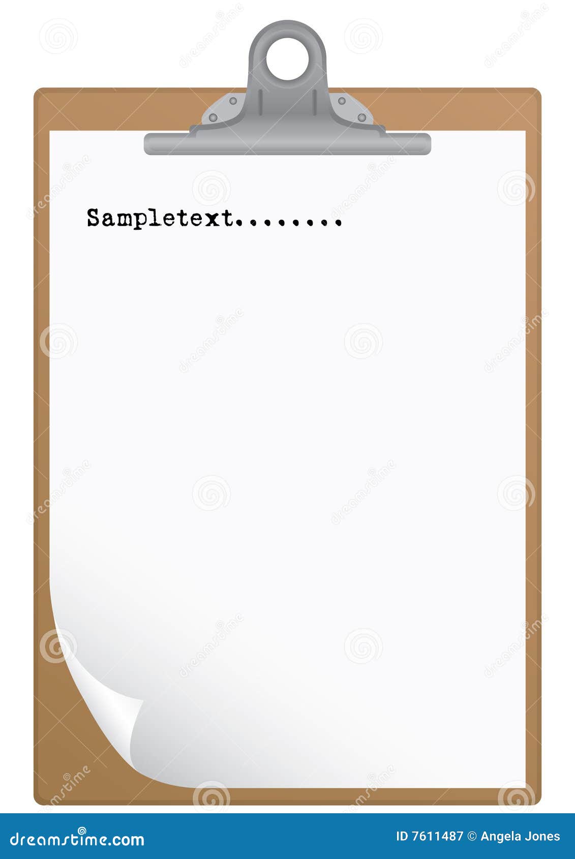 Clip Board with Blank Paper Stock Vector Illustration of empty, memo