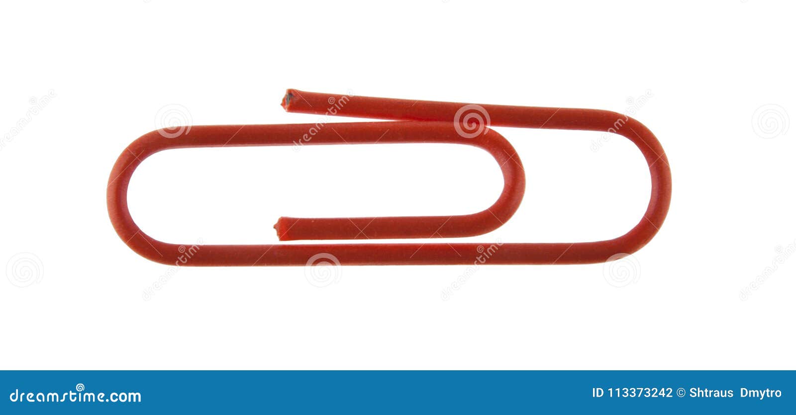 Clip De Papel Rojo Aislado En Blanco Foto de archivo Imagen de clip, fondo 113373242