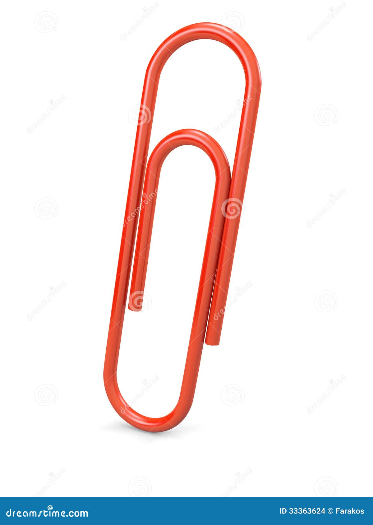 Clip De Papel Rojo En Blanco Stock de ilustración Ilustración de fondo, clip 33363624