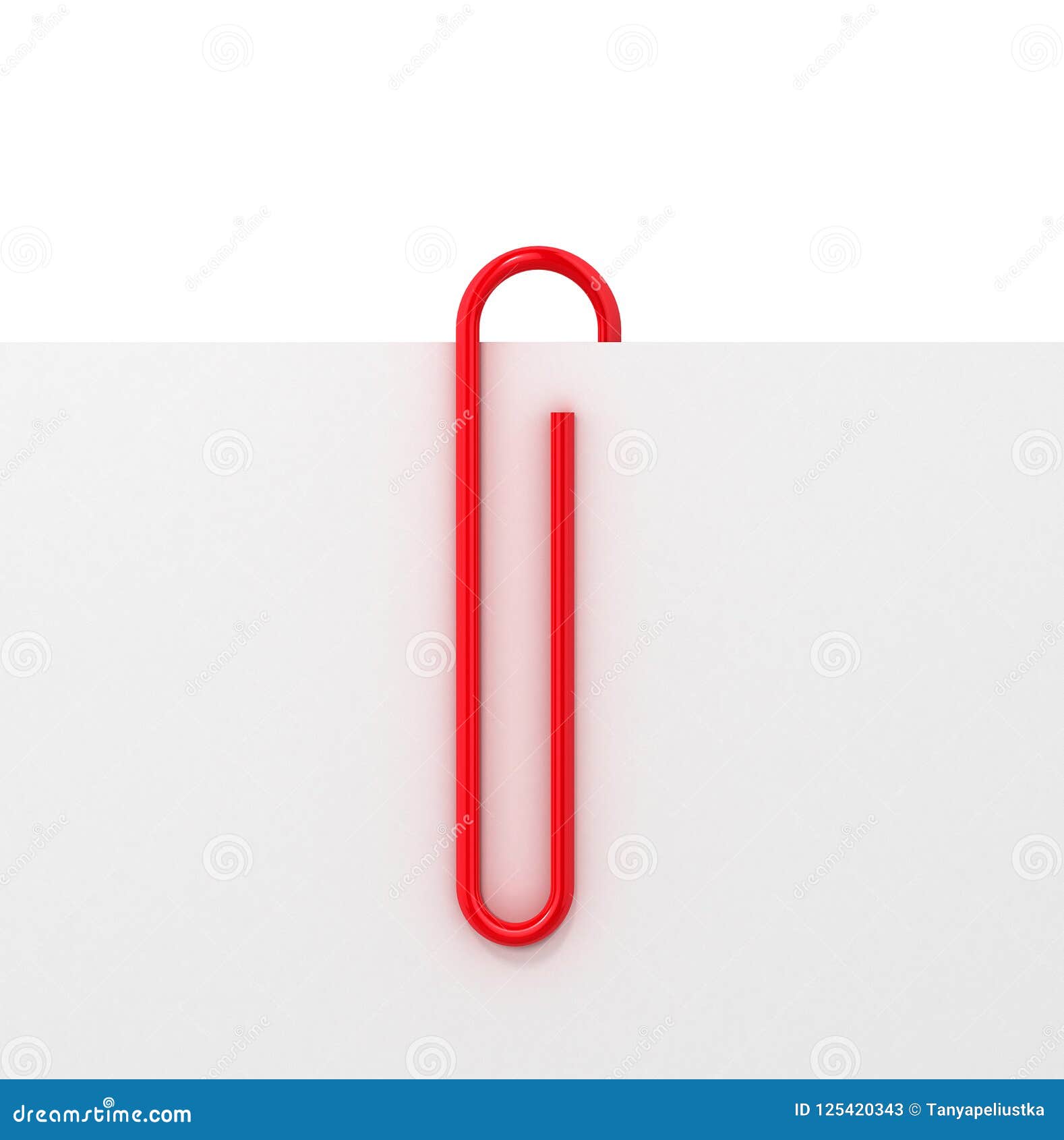 Clip De Papel Rojo En El Papel Stock de ilustración Ilustración de notepaper, papel 125420343