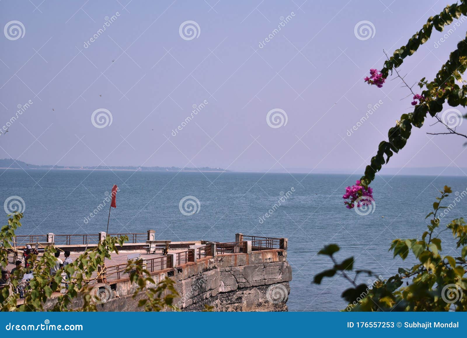 Clip of Dona Paula Viewpoint Just beside the Ocean Stock Image Image