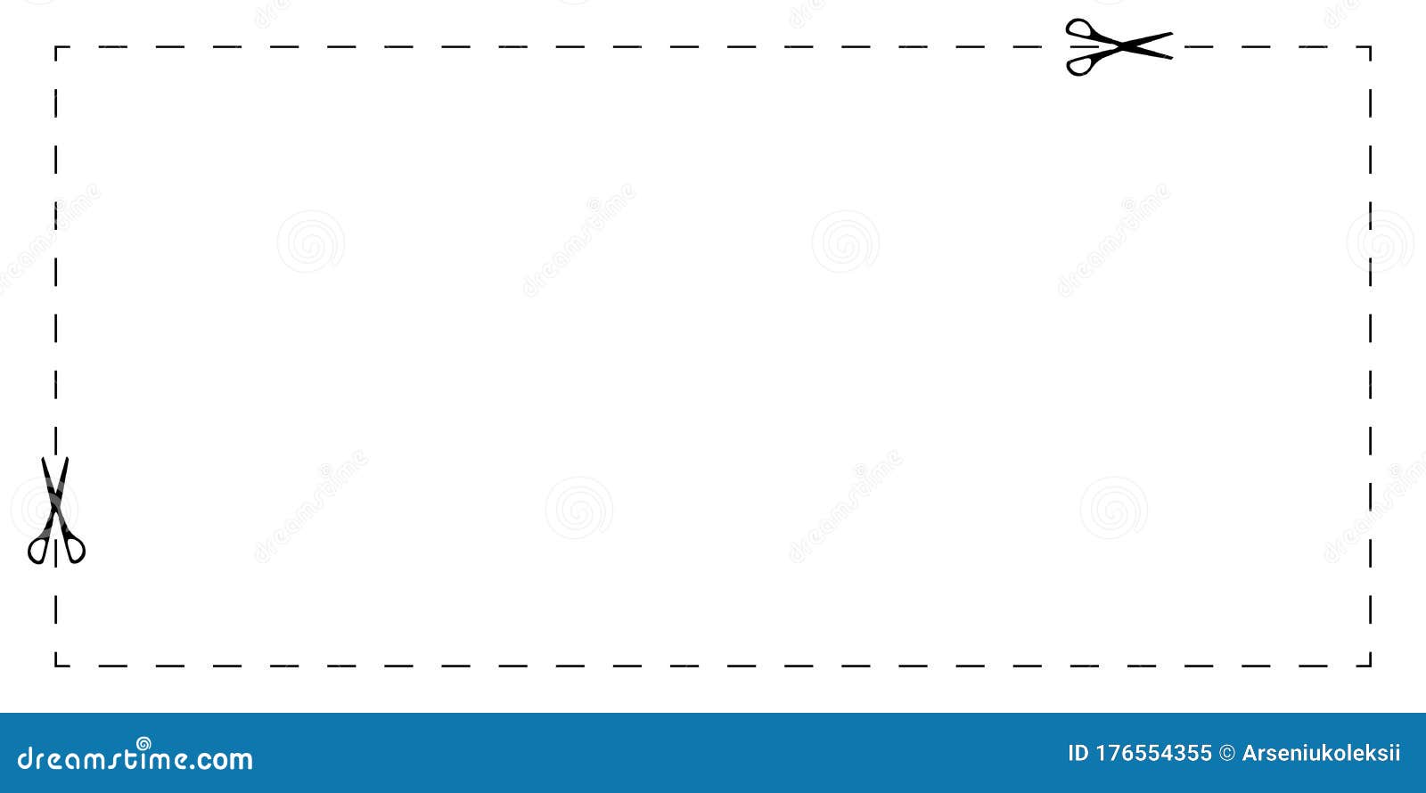 Coupon with a Dotted Cut Line Frame Stock Vector Illustration of
