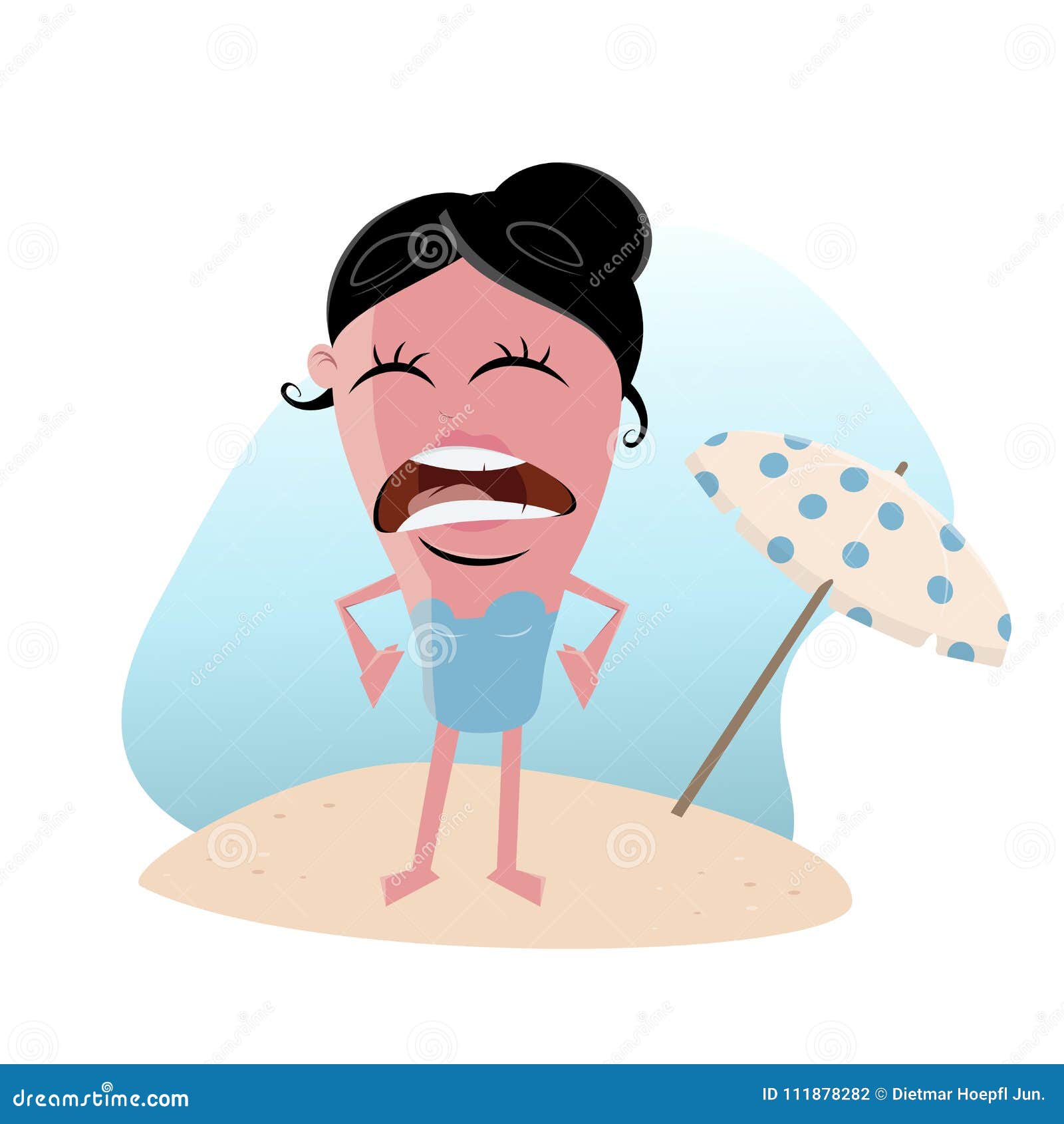 Clipart D Une Femme Avec Le Coup De Soleil Illustration De Vecteur Illustration Du Isolement Stupide