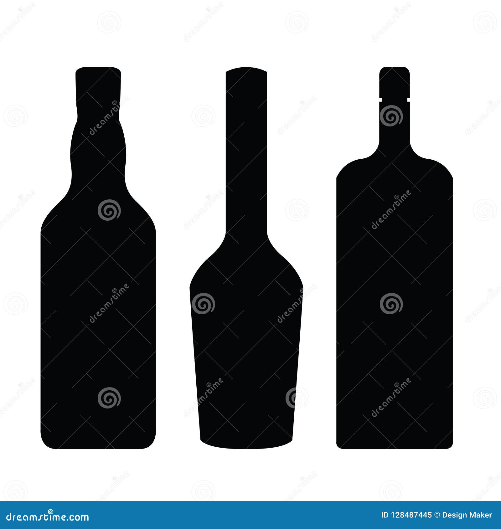 Clipart Vectorial De Silueta De Botella De Vino Ilustración del Vector -  Ilustración de semejanza, color: 128487445, image size:1600x1690