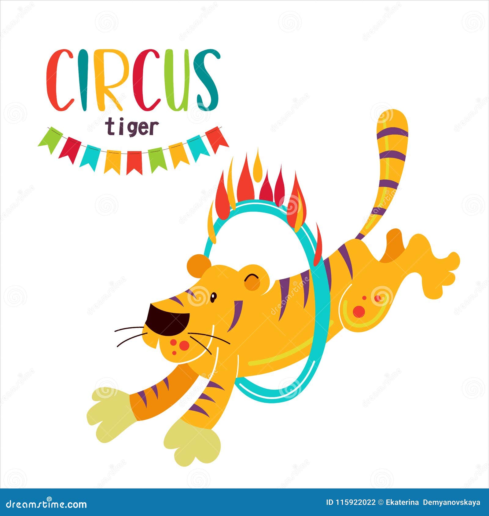 Clipart Do Circo Tigre Do Circo Que Salta Através De Um Anel De Fogo  Ilustração do Vetor - Ilustração de cartaz, besta: 115922022