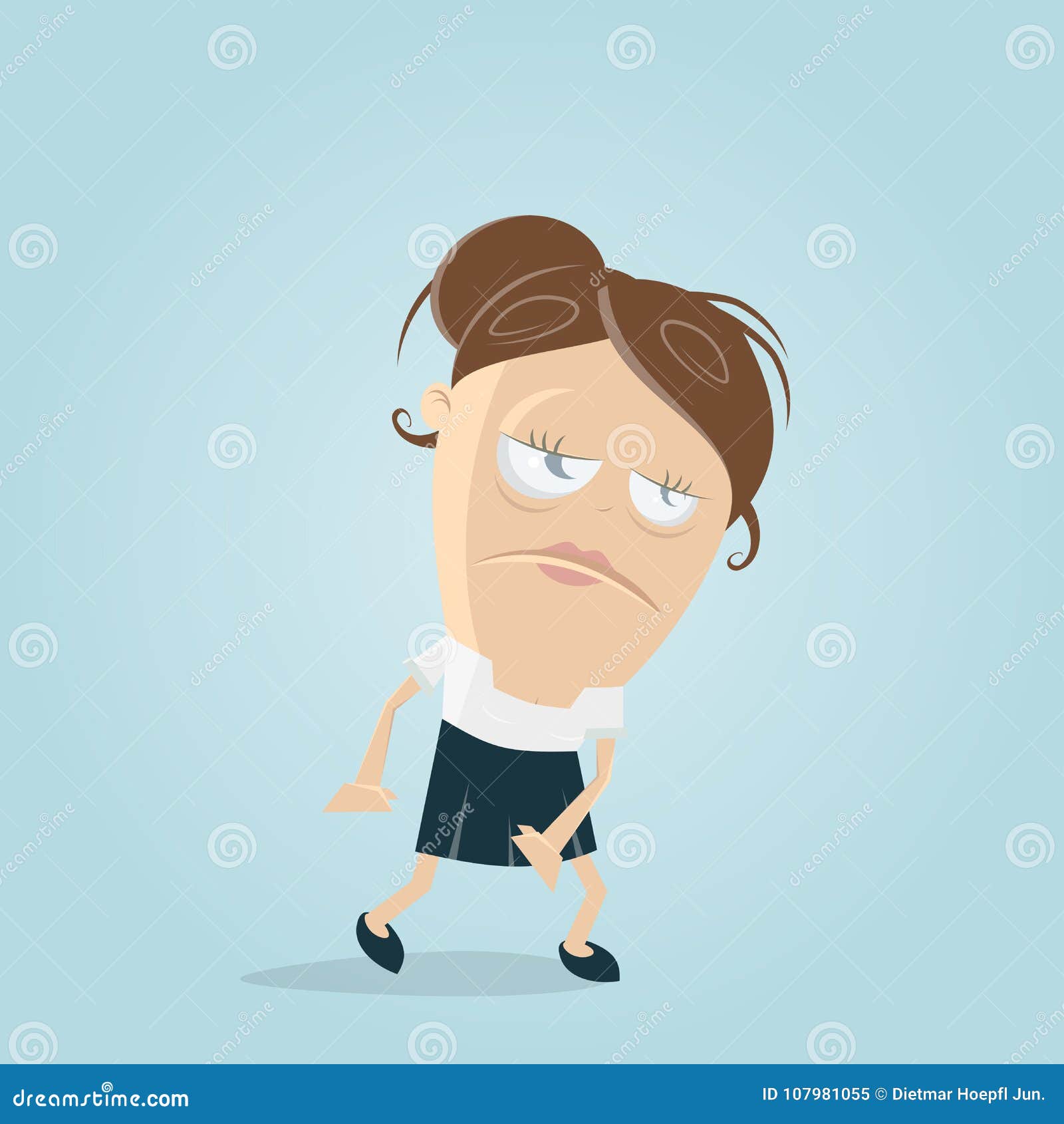 Exhausted or Tired Businesswoman Stock Vector - Illustration of person