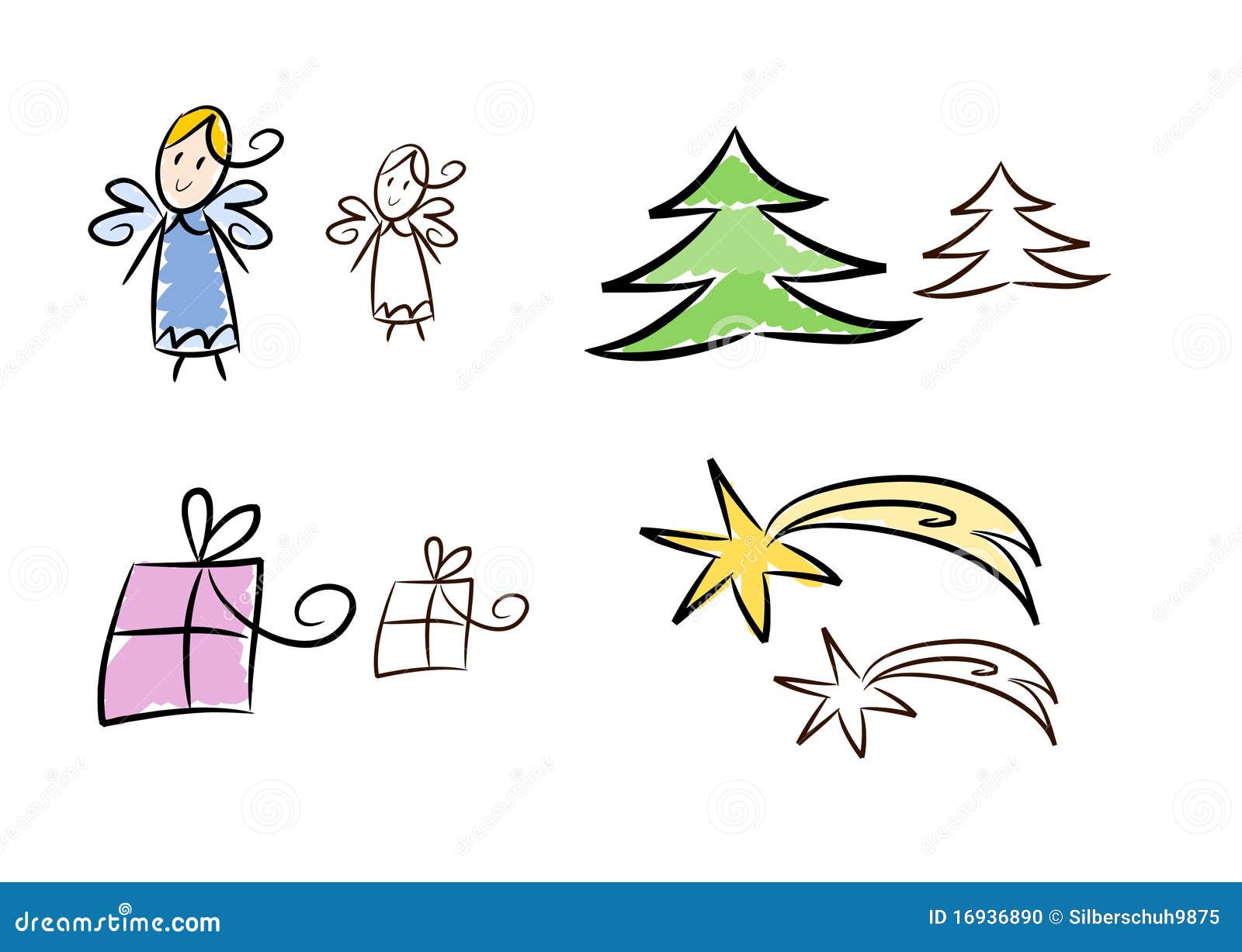 Clipart Set Christmas Stock Illustration Illustration Of Messenger