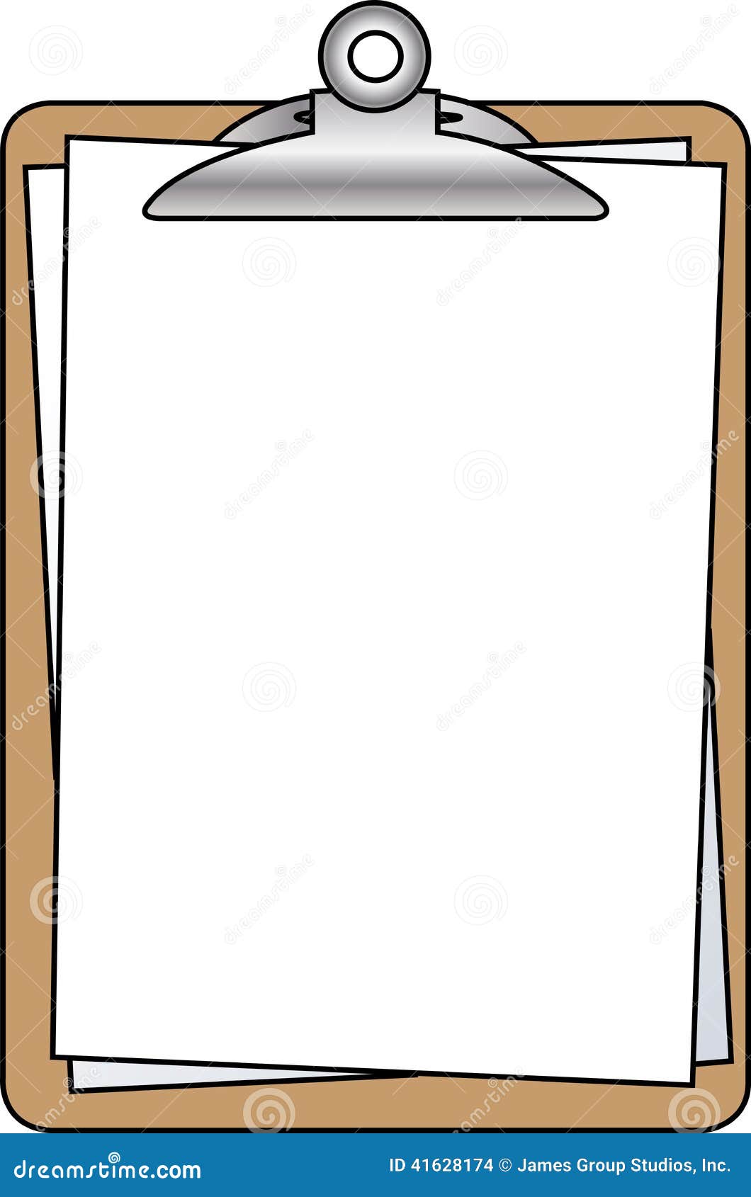 clipboard with blank page