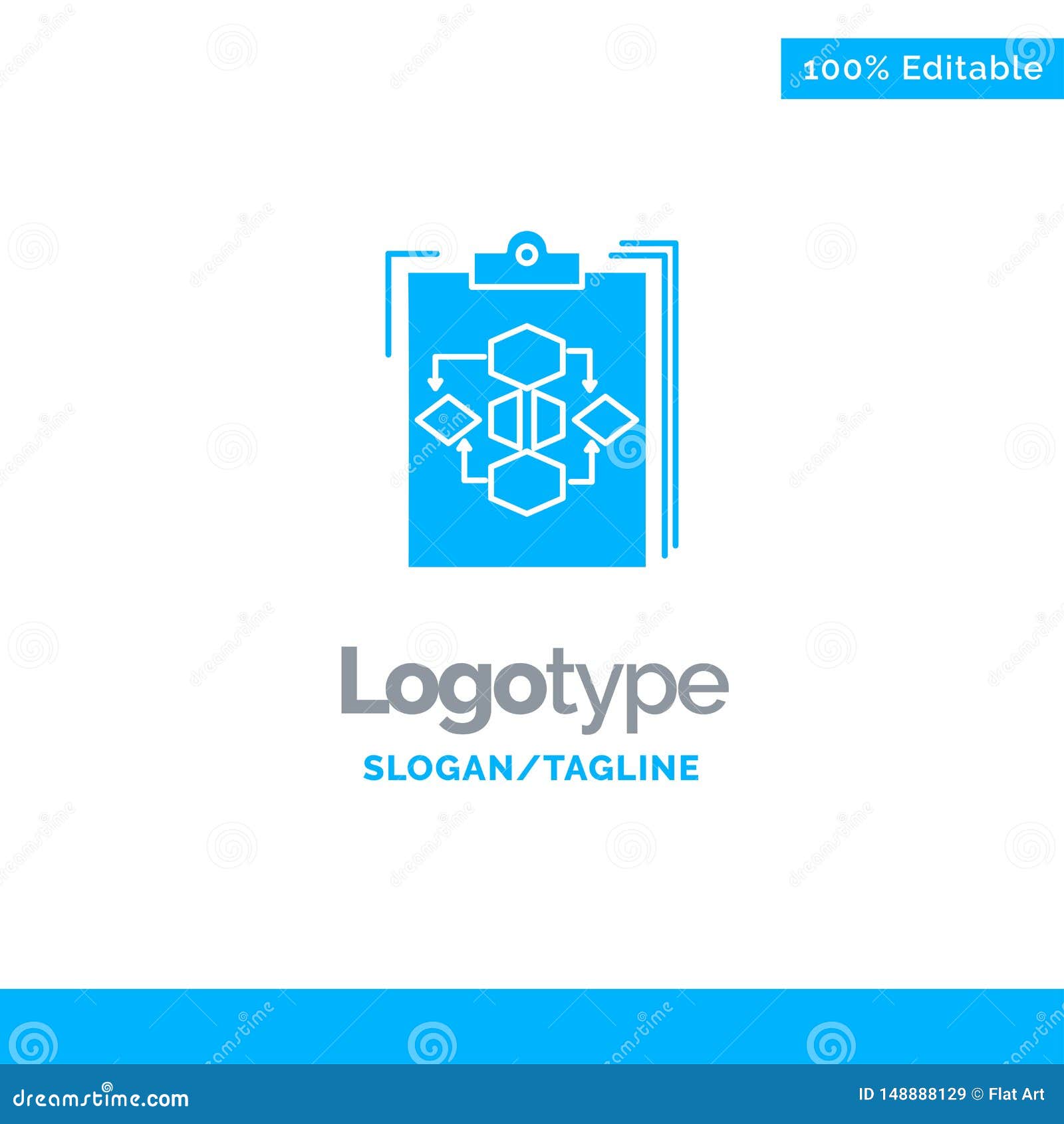 Clipboard  Business  Diagram  Flow  Process  Work