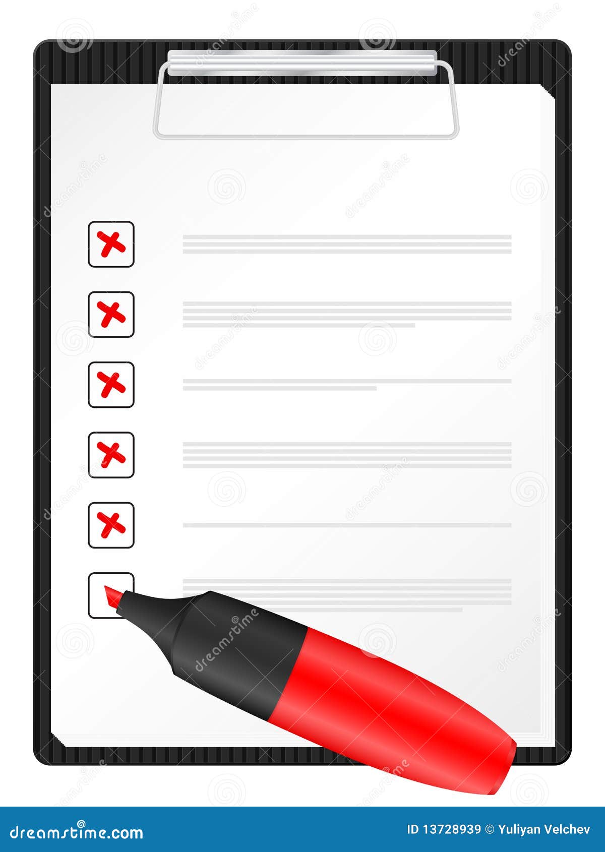 Clipboard cancel symbol stock vector. Illustration of checkbox 13728939