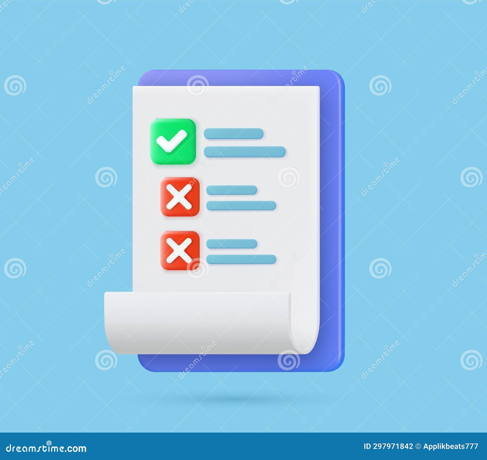 Clipboard and check marks stock illustration. Illustration of checklist ...