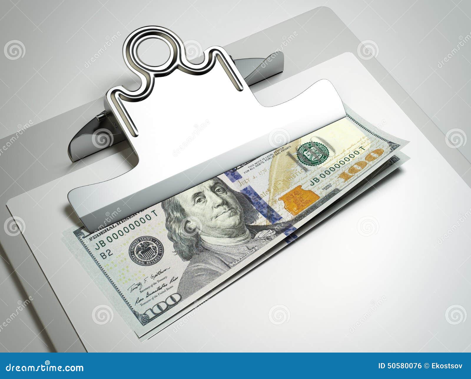 Clipboard with Dollar Bills Stock Illustration Illustration of bribe