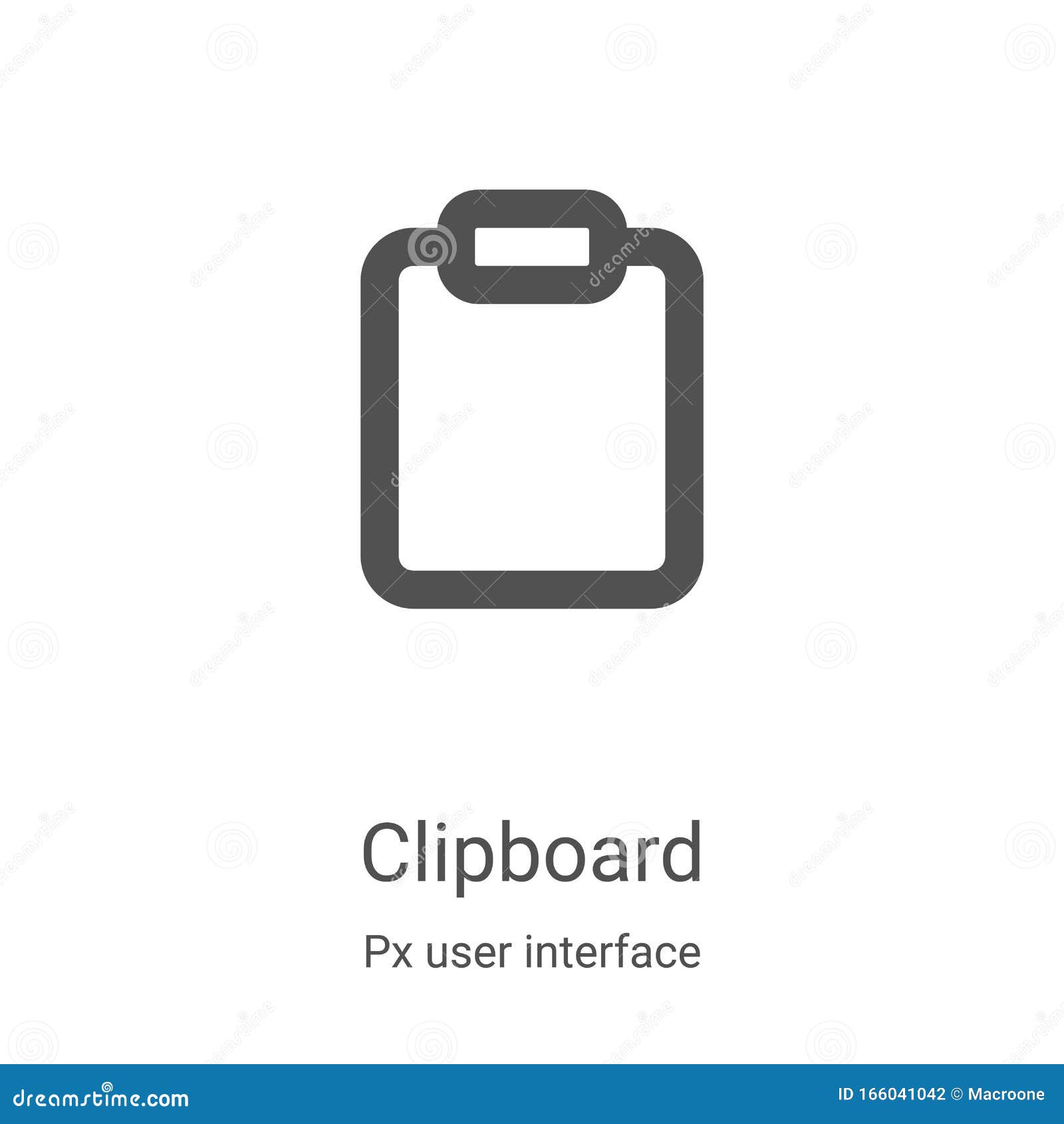 clipboard icon  from px user interface collection. thin line clipboard outline icon  . linear  for