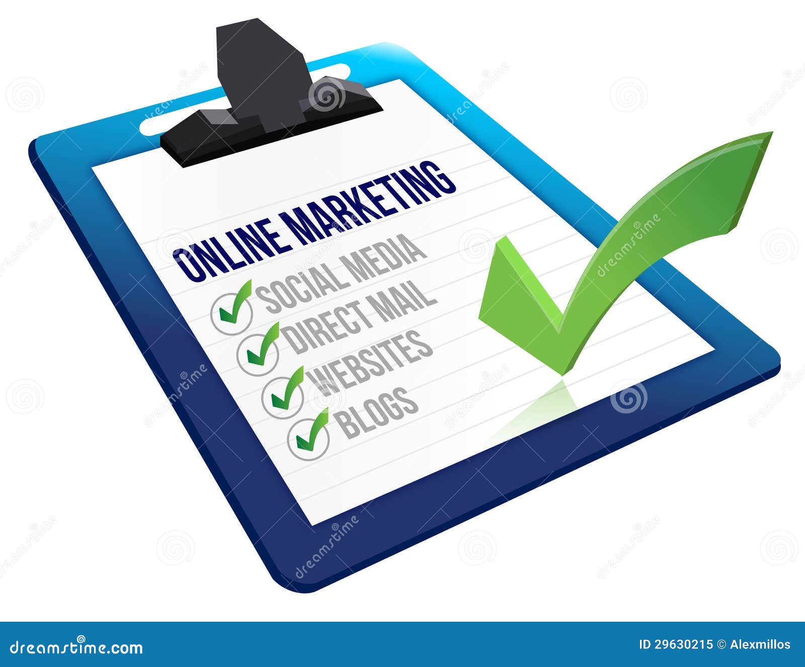 Clipboard Online Marketing Tools Stock Illustration Illustration of