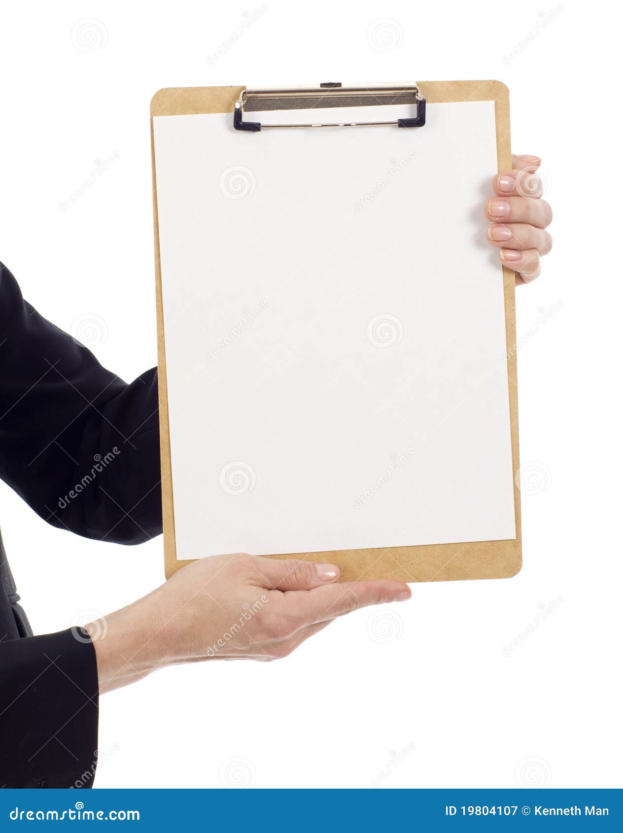Clipboard with Paper stock image. Image of isolated, board 19804107