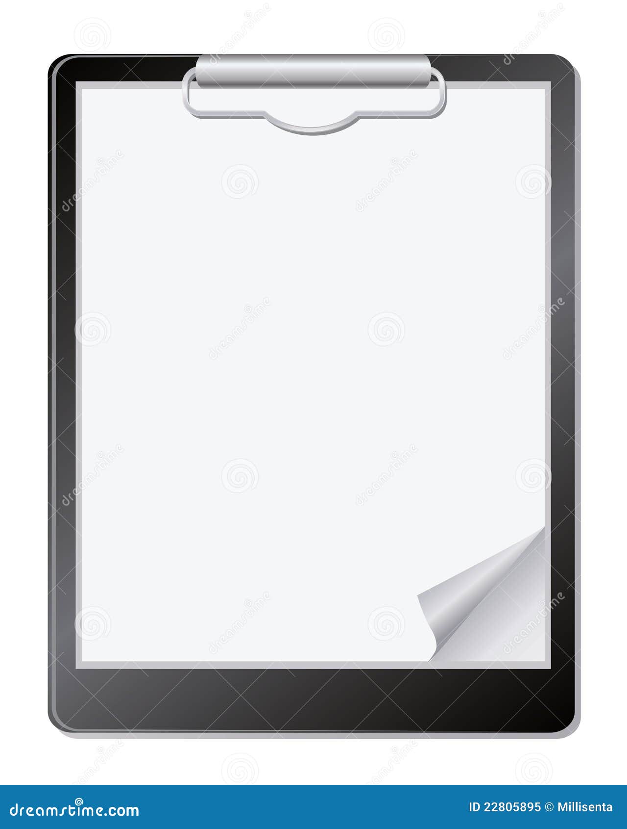 Clipboard with paper. stock vector. Illustration of clip 22805895