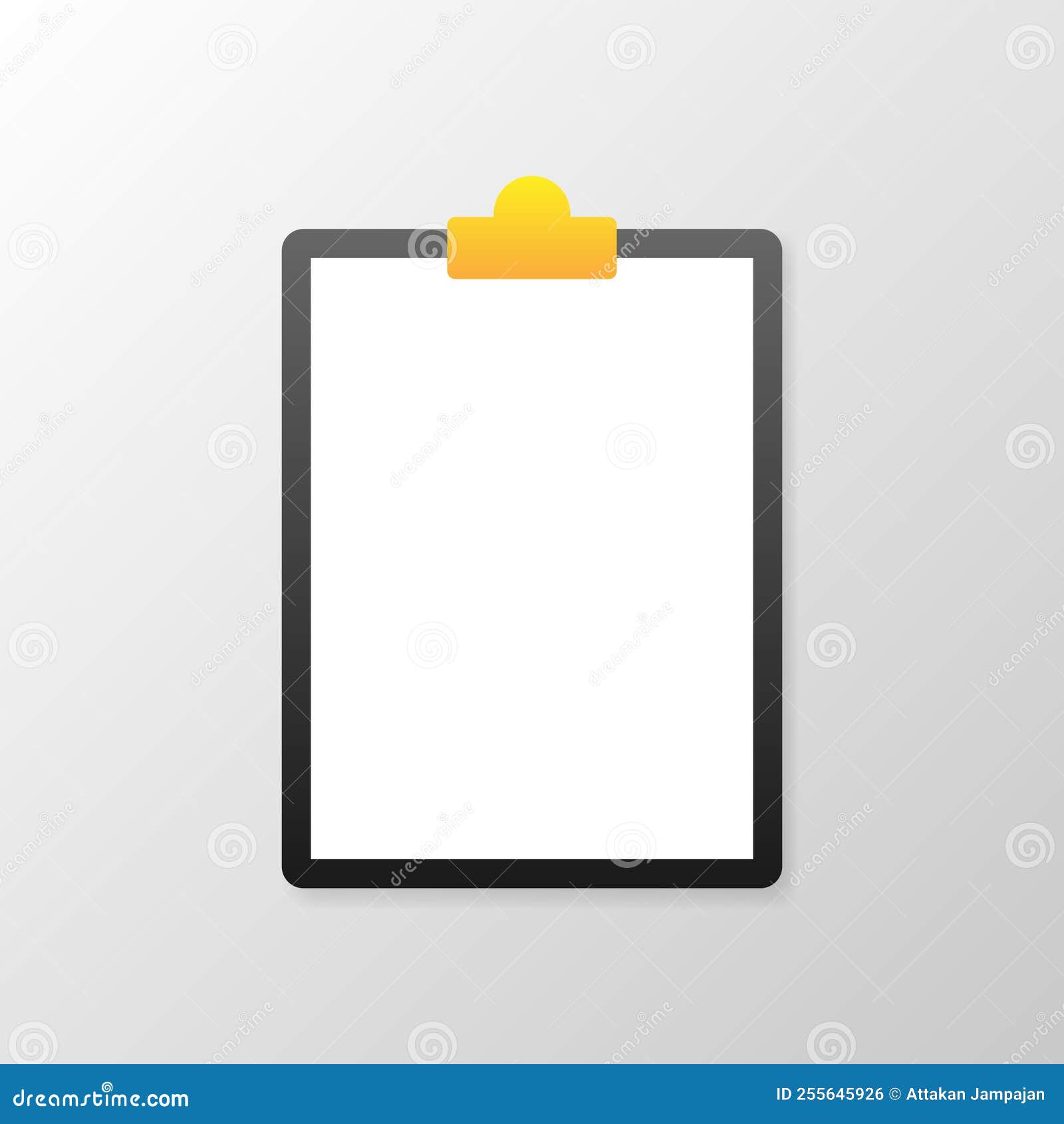 Clipboard with Paper Sheet, Vector. Stock Vector Illustration of