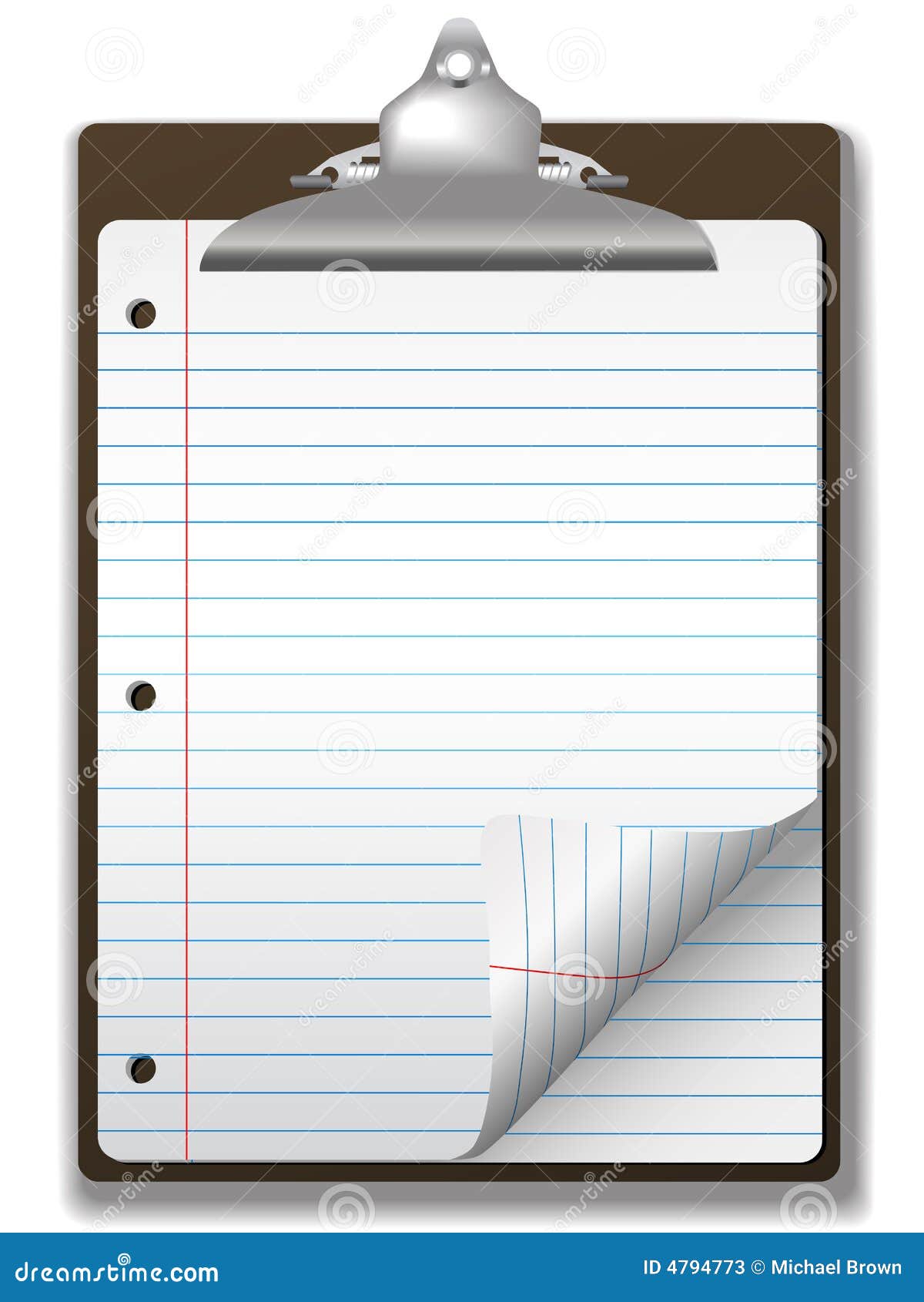 clipboard school ruled notebook paper