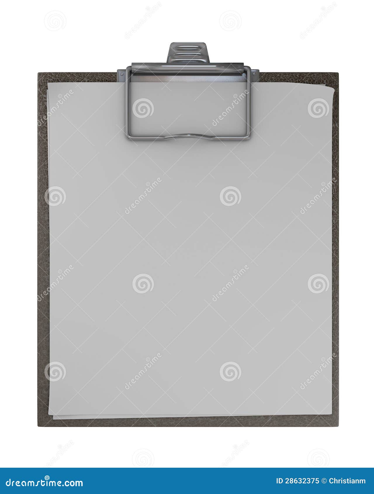 Clipboard with Sheets of Paper Stock Illustration Illustration of