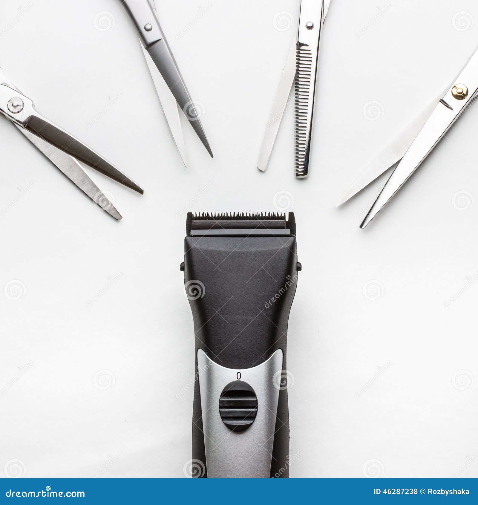 Clippers vs scissors stock photo. Image of metal, haircutting 46287238