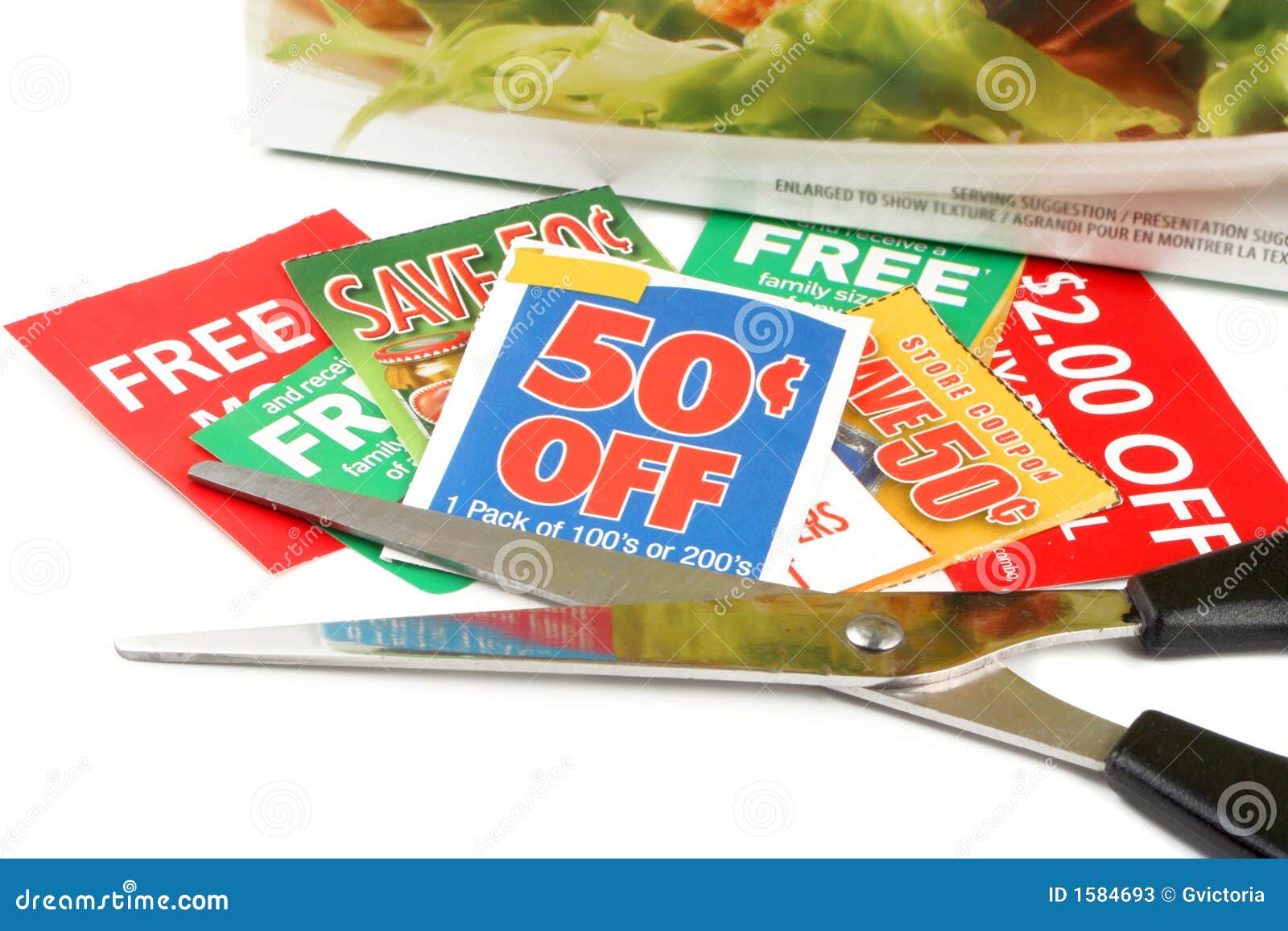 Clipping coupons stock image. Image of scissors, coupon 1584693