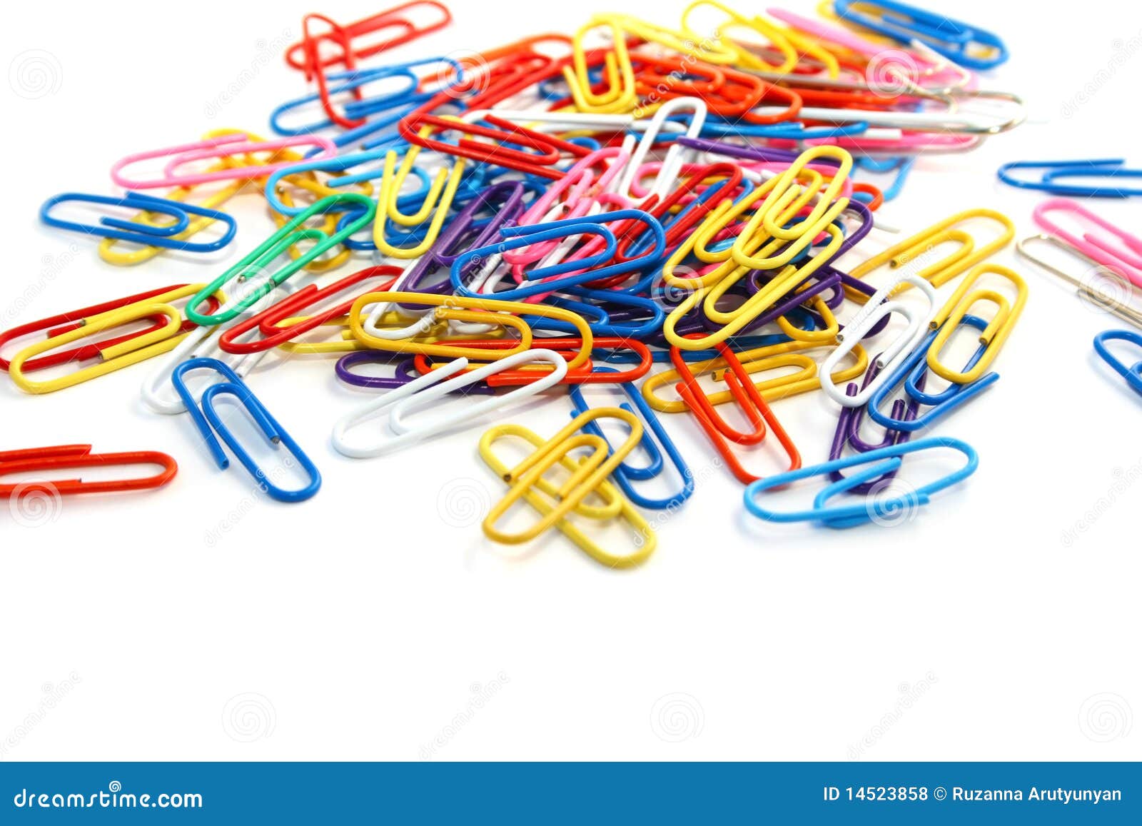 Clips de papel foto de archivo. Imagen de azul, concepto 14523858