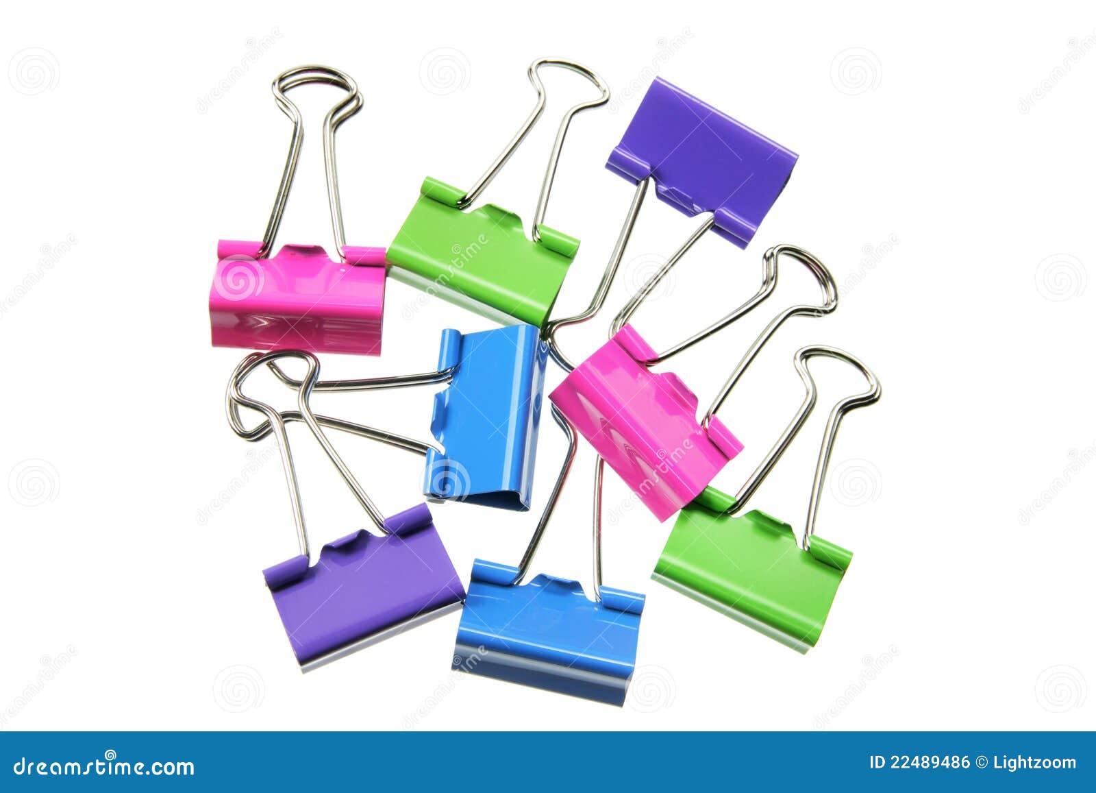 Clips de papel foto de archivo. Imagen de doblez, metal 22489486