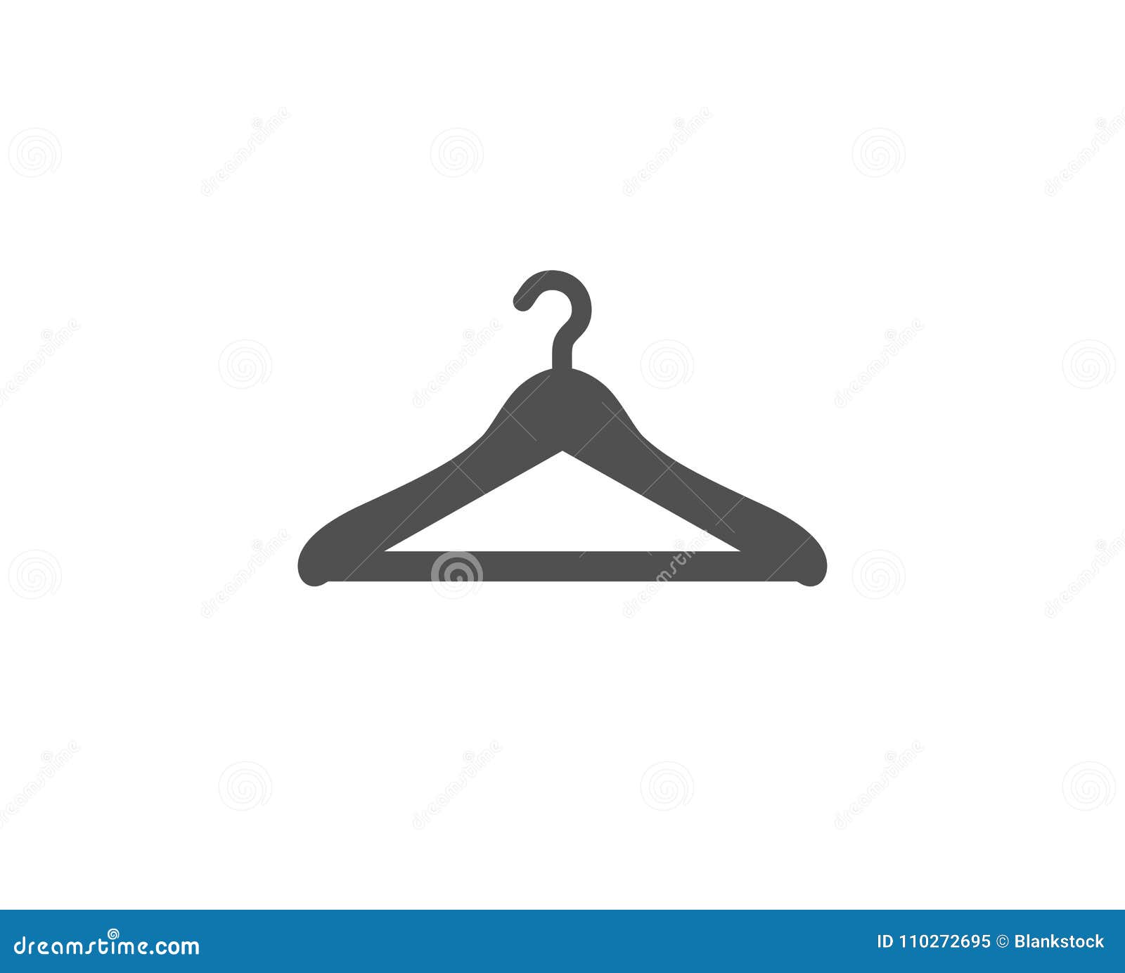 cloakroom simple icon. hanger wardrobe sign.