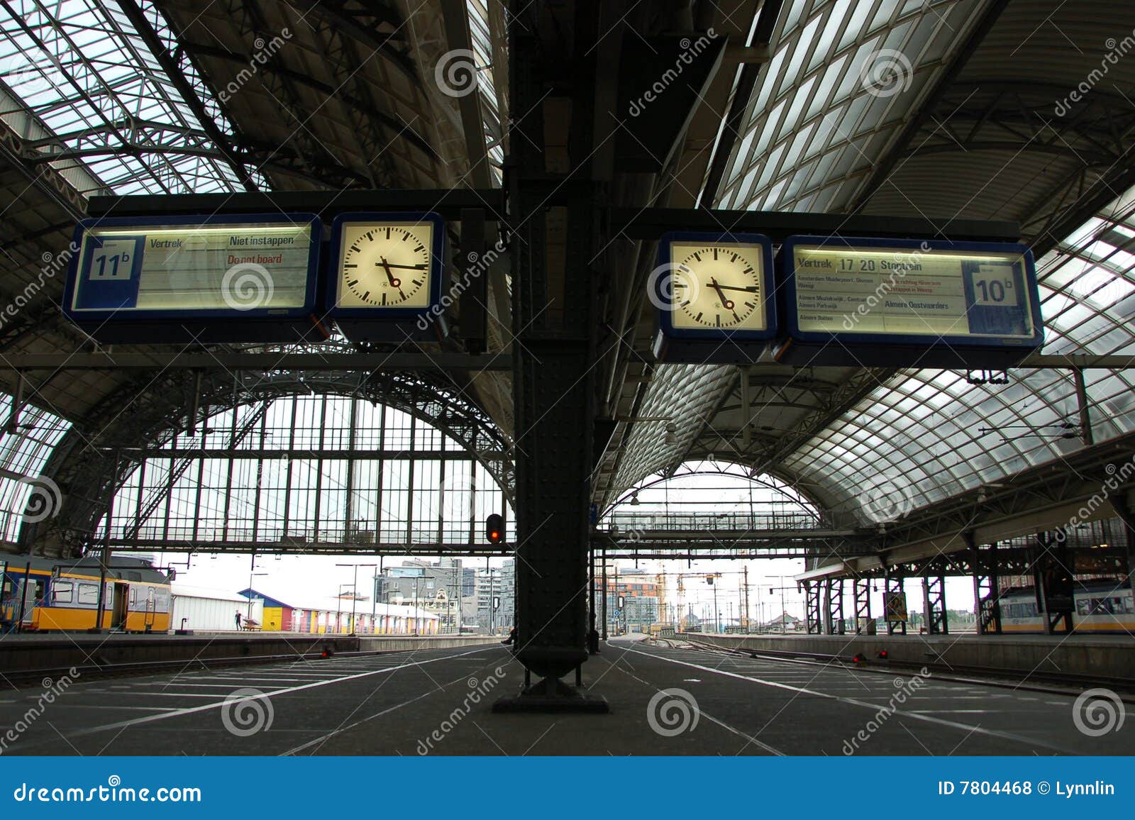 Clock in Amsterdam Central Station Stock Photo Image of station