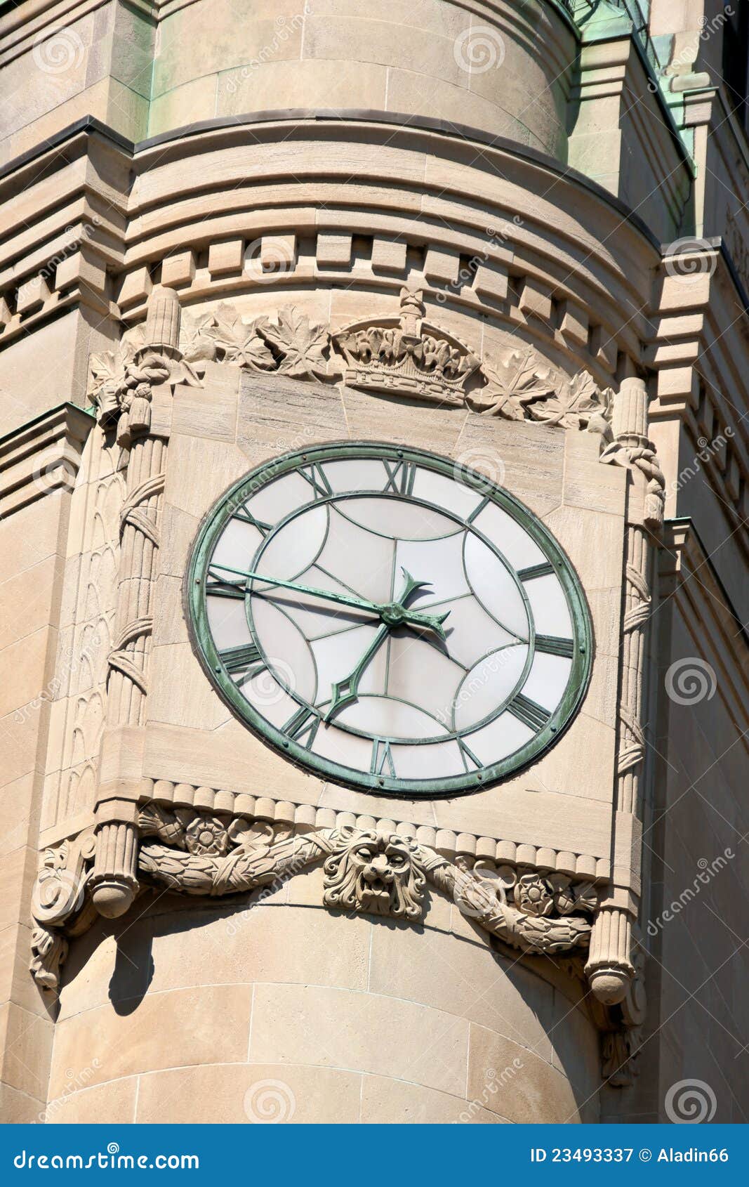 Clock of Canadian Central Post Office in Ottawa Stock Image Image of