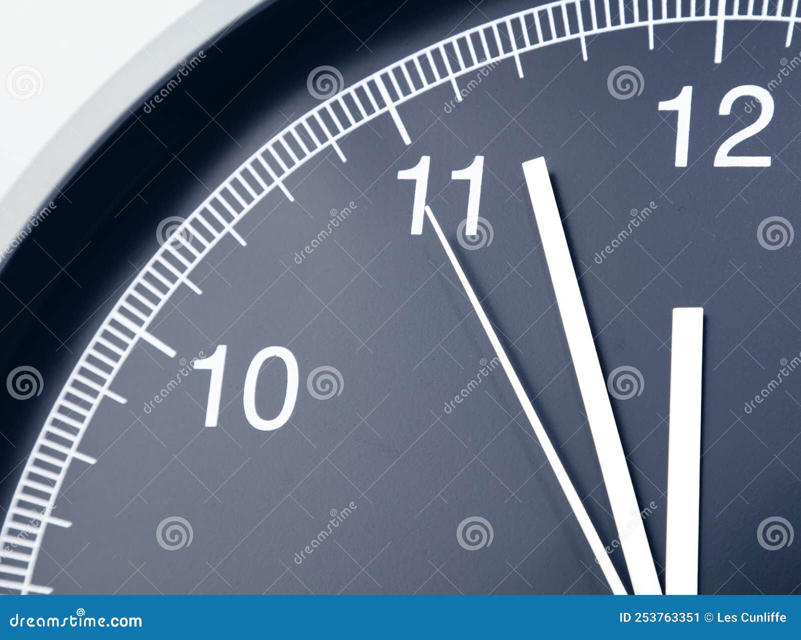 Clock face closeup stock image. Image of punctual, countdown 253763351