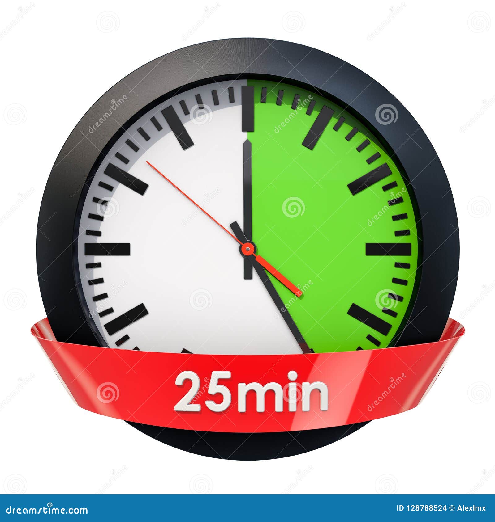 Clock Face With 25 Minutes Timer 3d Rendering Stock Illustration Illustration Of Deadline Rendering