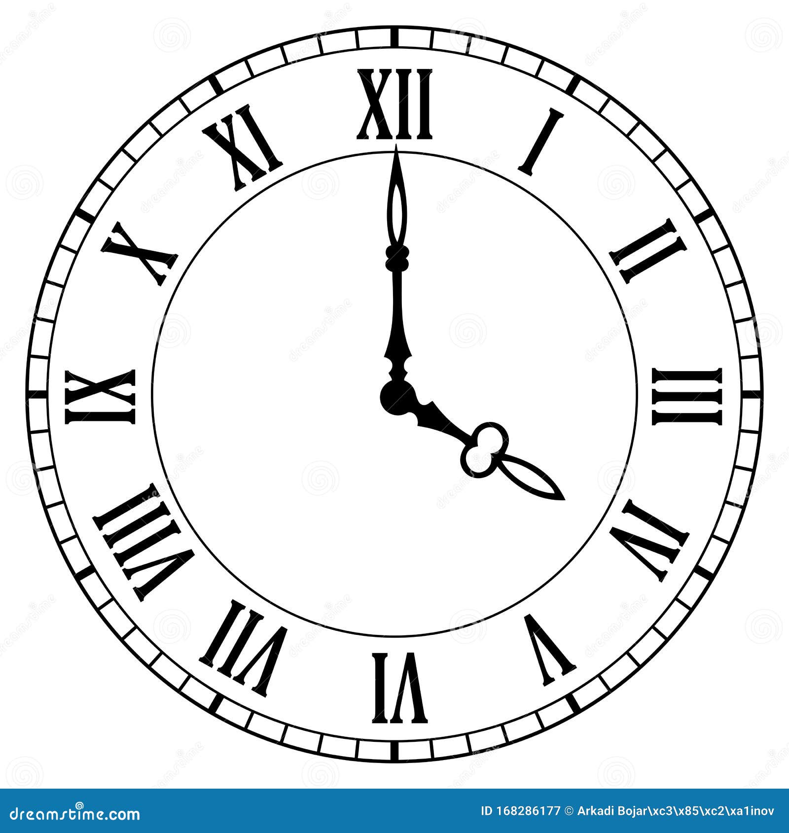 Clock face vector icon stock vector. Illustration of classic 168286177