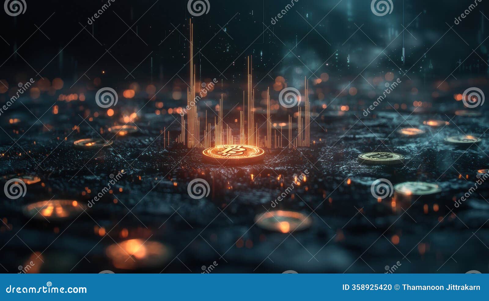 A Clock with a Glowing Face Symbolizing the Rise of Bitcoin and  Decentralized Finance in Modern Cryptocurrency Stock Illustration -  Illustration of technology, future: 358925420