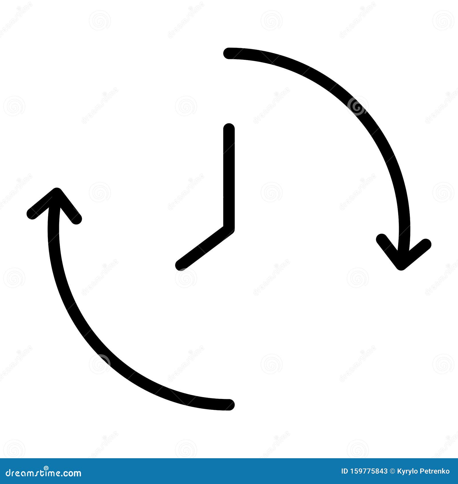 Clock Hours Work Icon, Vector Clock With Arrow 197057772