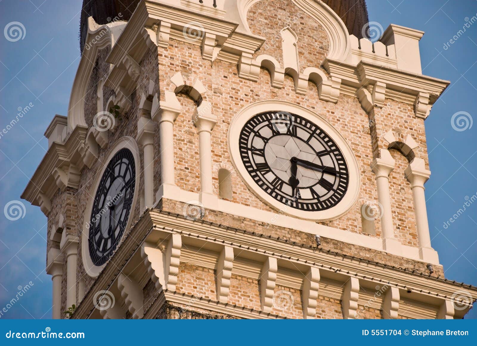 Clock in Kuala Lumpur stock photo. Image of blue, circle 5551704