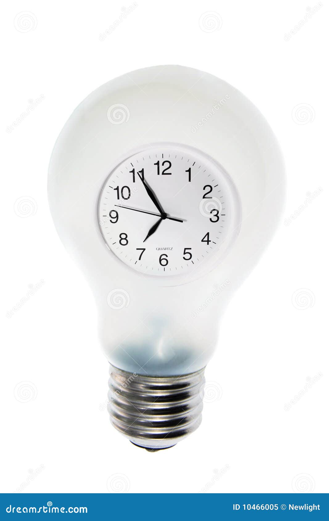 Clock in Light Bulb stock image. Image of power, clock - 10466005