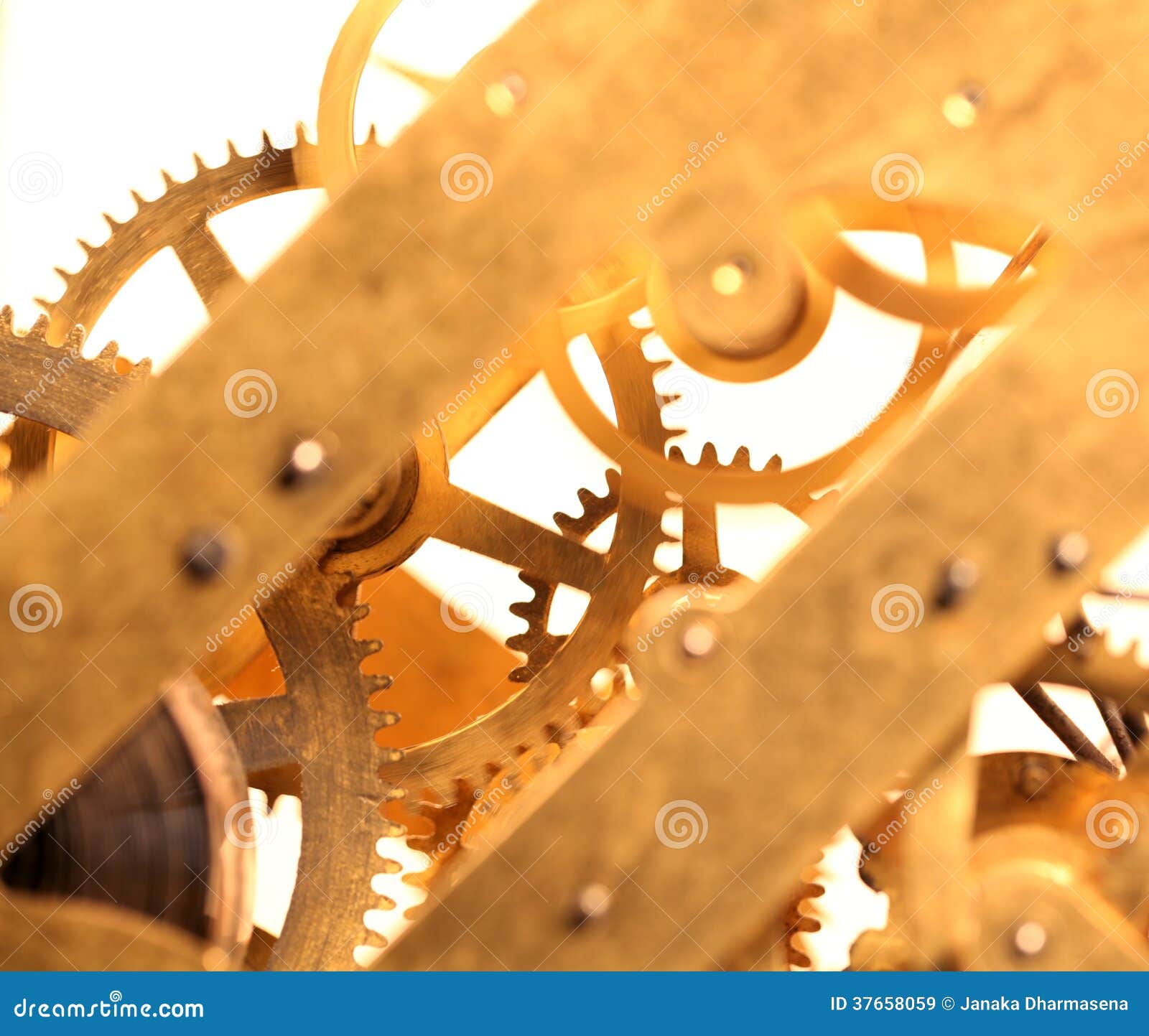 Clock mechanism stock image. Image of machine, clock 37658059