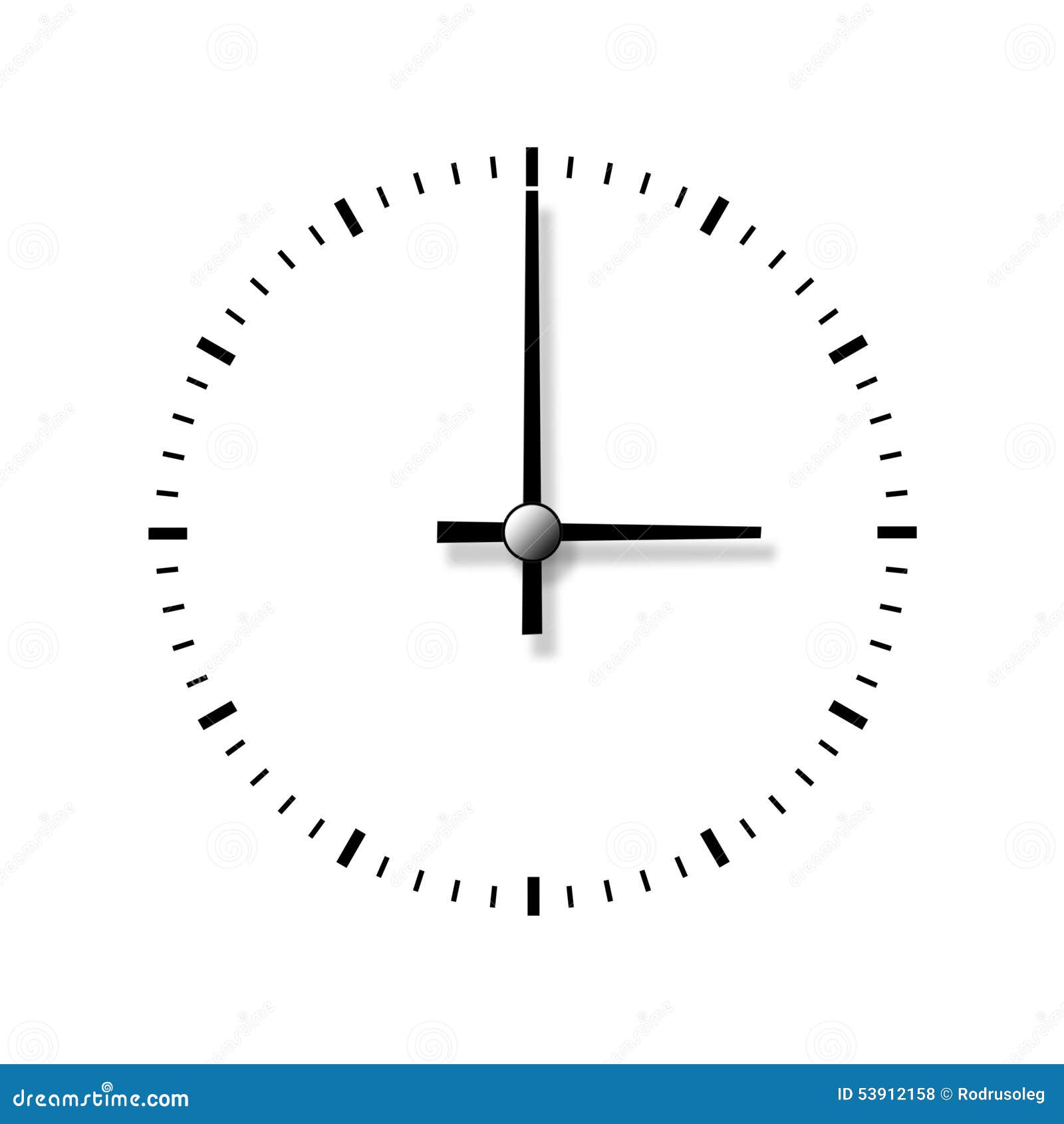 Clock without Numbers Isolated on White Background. Stock Illustration