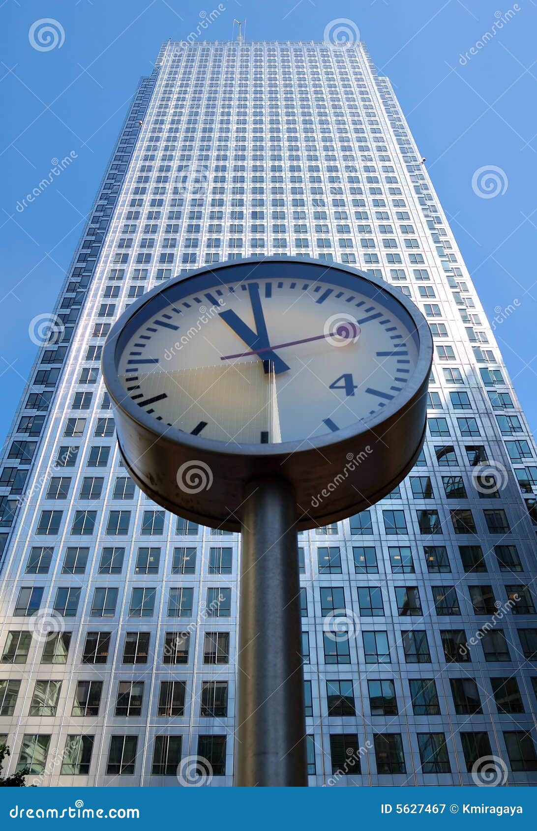 Clock and office building stock image. Image of tall, eleven 5627467