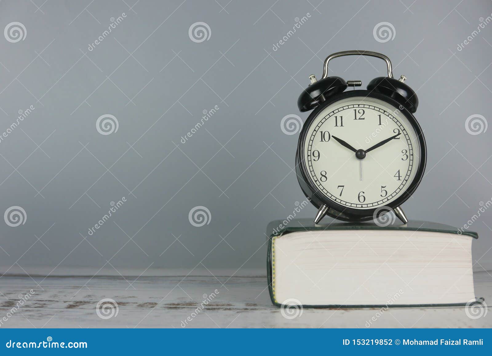 Clock Over Book. Time and Education Concept Stock Photo Image of