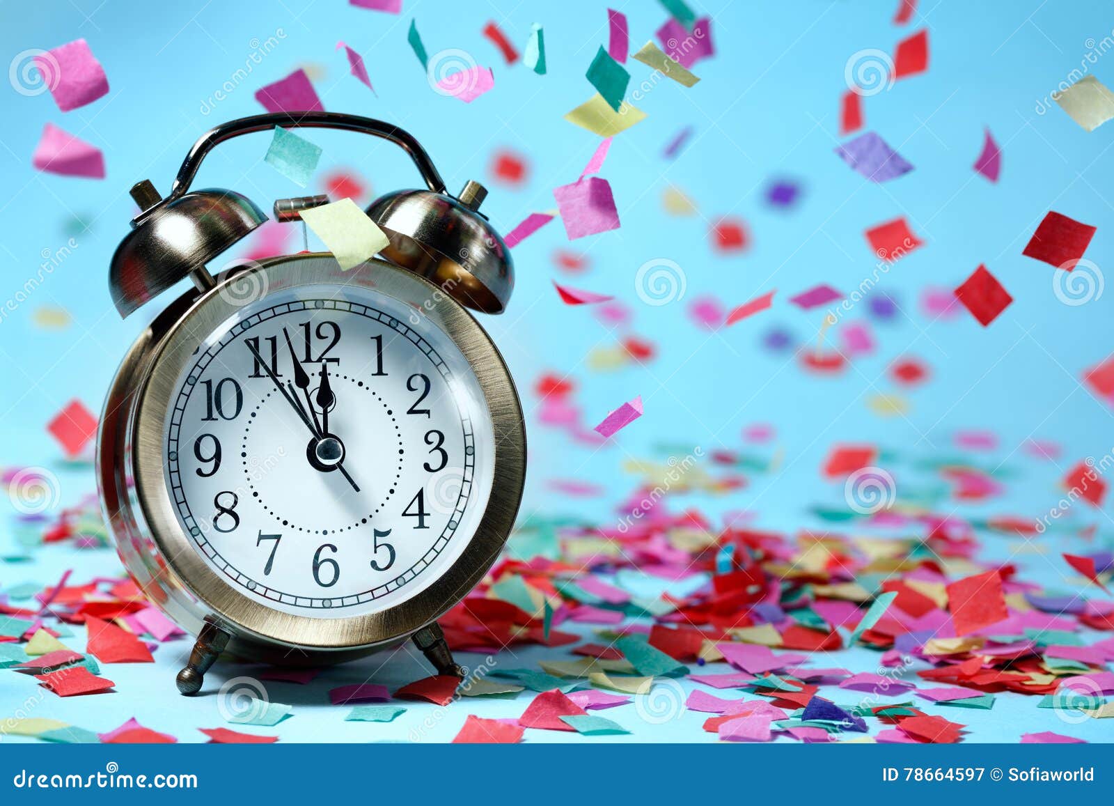 Clock and Party Decorations Stock Image Image of party, celebration