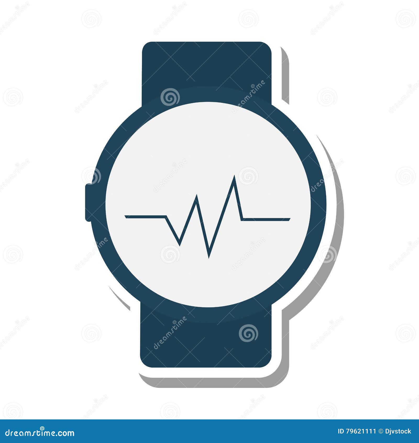 Clock Pulse Meter Isolated Icon Stock Vector Illustration of