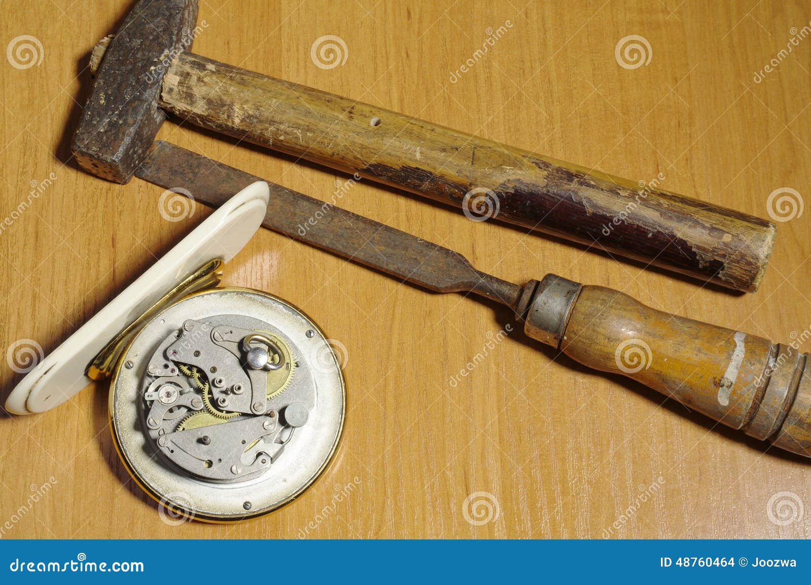 Clock repair set stock photo. Image of chisel, obsolete - 48760464