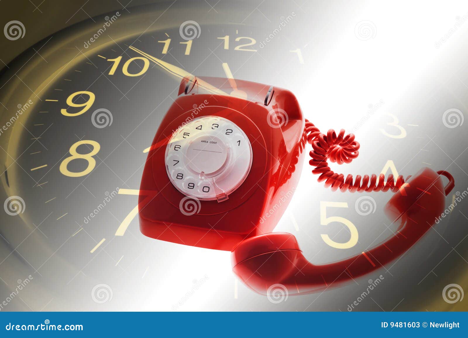 Clock and Telephone stock image. Image of still, life 9481603