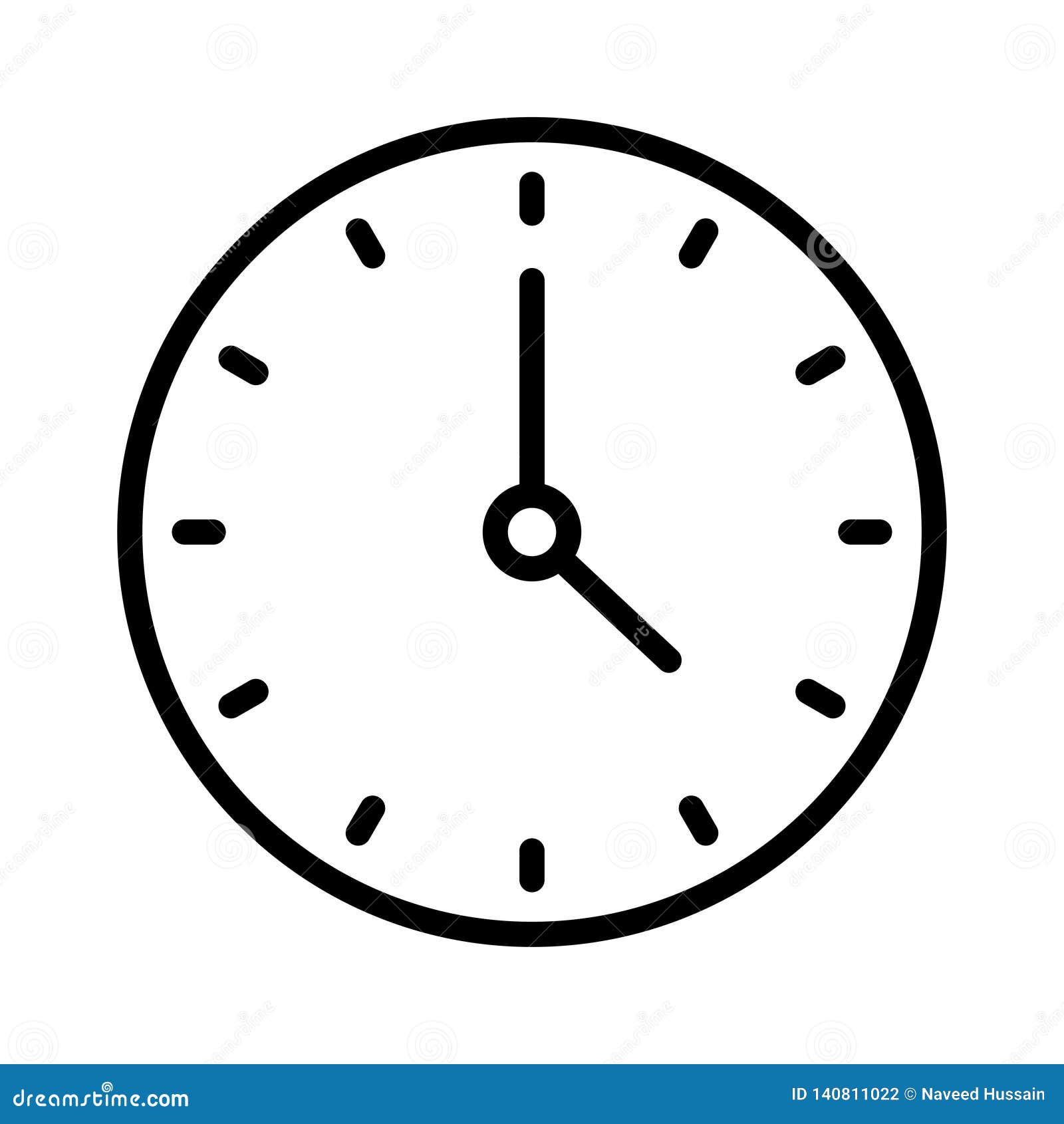 Clock Vector Icon Isolated On White Background Outline Thin Line Clock Icon  For Website Design And Mobile App Development Thin Line Clock Outline Icon  Vector Illustration Stock Illustration - Download Image Now 