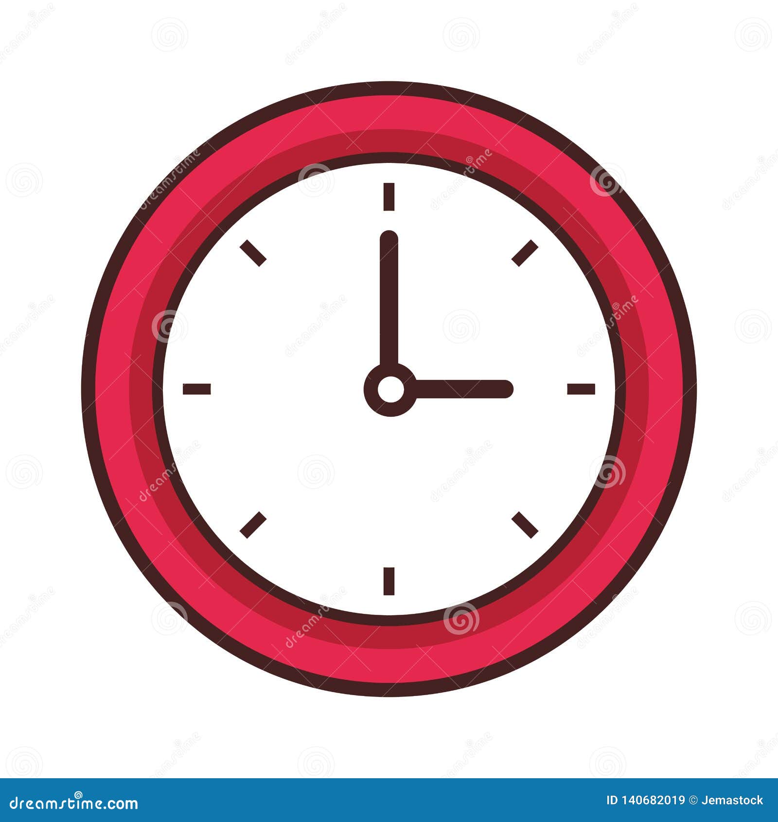 Clock time cartoon stock vector. Illustration of round - 140682019