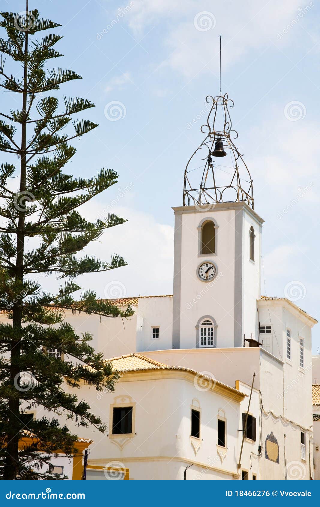 Clock Tower in Albufeira, Portugal Stock Photo Image of urban
